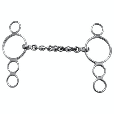 Shires Waterford Horse 3 Ring Gag Bit Silver (4.5In) from B&Q