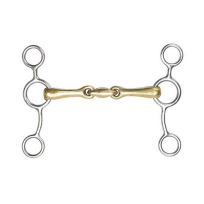 Shires Brass Double-Jointed Horse Tom Thumb Bit Brass (6In) from B&Q