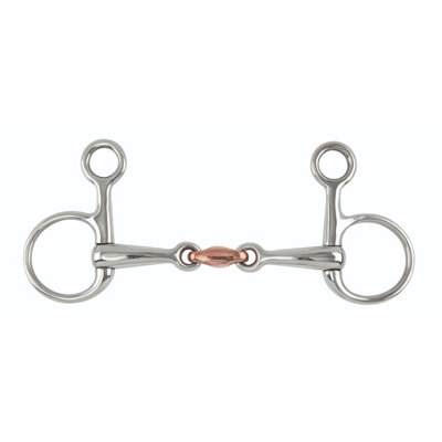 Shires Copper Lozenge Horse Hanging Cheek Snaffle Bit Silver (4.5In) from B&Q