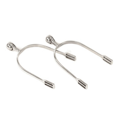 Shires Womens/ladies Roller Ball Spurs Silver (20mm) from B&Q