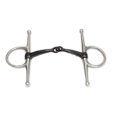 Shires Sweet Iron Horse Full Cheek Snaffle Bit Black (5In) from B&Q