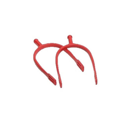 Shires Unisex Adult Plastic Ball End Spurs Red (One Size) from B&Q