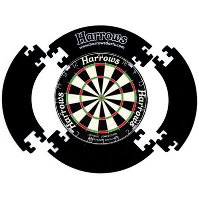 Harrows 4 Piece Dartboard Surround Black (One Size) from B&Q