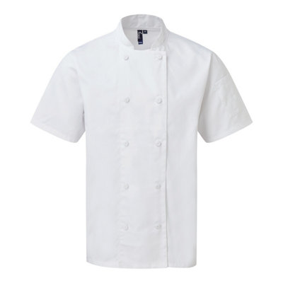  - Premier Mens Coolchecker Short-Sleeved Chef Jacket