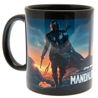 Star Wars: The Mandalorian Nightfall Mug Black/blue/yellow (One Size) from B&Q