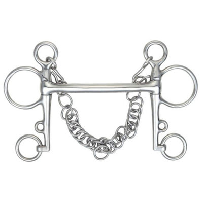 Shires Mullen Mouth Horse Pelham Bit Light Steel (5.5In) from B&Q