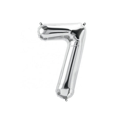 Realmax 7 Number Balloon Silver (One Size) from B&Q