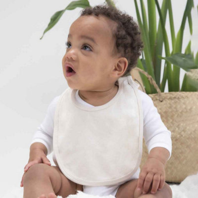 Babybugz (One Size, Natural) Baby Single Layer Bib - Image 3
