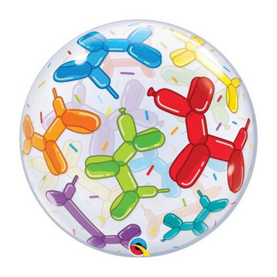 Qualatex Dog Bubble Balloon Multicoloured (One Size) from B&Q