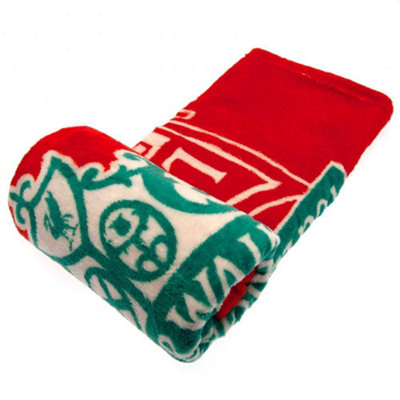B&Q Liverpool Fc Fleece Ynwa Blanket (One Size) Red