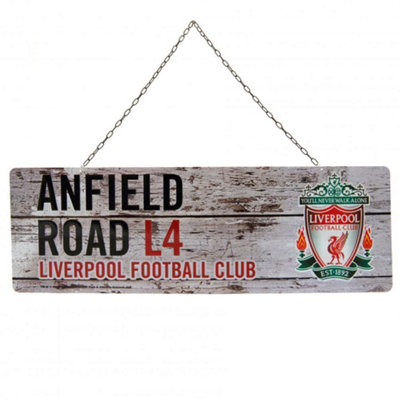 Liverpool Fc Rustic Plaque Red/white/black (One Size) from B&Q