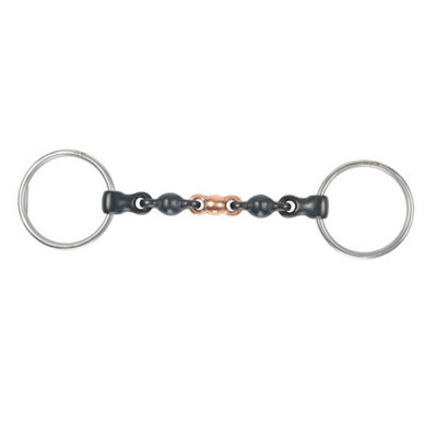 Shires Sweet Iron Waterford Horse Loose Ring Snaffle Bit Black (5.5In) from B&Q