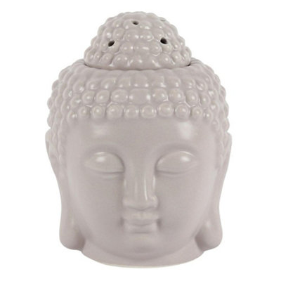  - Something Different Buddha Head Oil Burner Grey (10Cm X 11Cm X 10Cm)