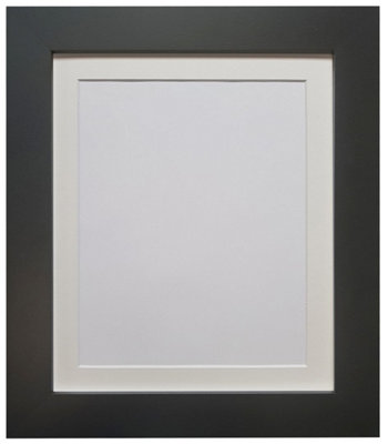 Frames By Post Metro Black Frame With Ivory Mount 50 X 70Cm Image Size 24 X 16 Inch from B&Q