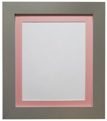 Frames By Post Metro Dark Grey Frame With Pink Mount 45 X 30Cm Image Size 14 X 8 Inch from B&Q