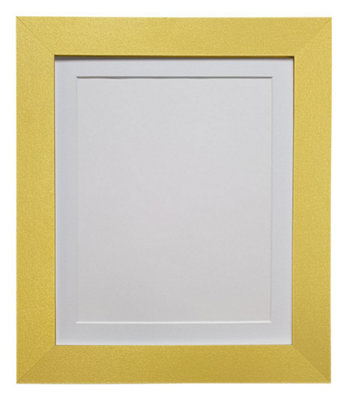 Frames By Post Metro Gold Frame With White Mount For Image Size 24 X 18 Inch from B&Q