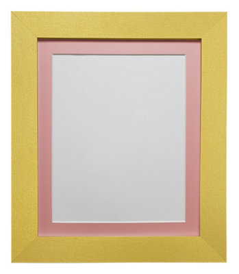 Frames By Post Metro Gold Frame With Pink Mount For Image Size A2 from B&Q
