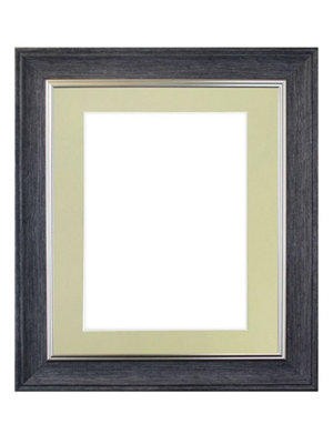 Frames By Post Scandi Charcoal Grey Frame With Light Grey Mount For Image Size A3 from B&Q