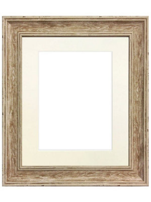 Frames By Post Scandi Distressed Wood Frame With Ivory Mount For Image Size A3 from B&Q