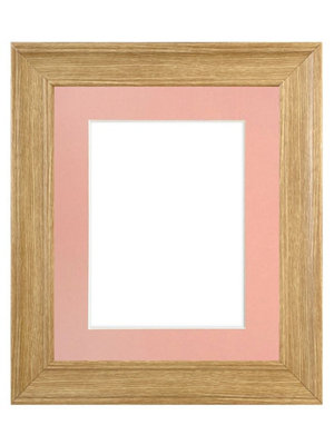 Frames By Post Scandi Oak Frame With Pink Mount For Image Size 40 X 30 Cm from B&Q