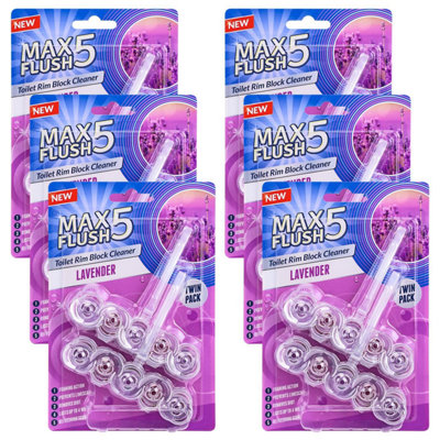 Taylor & Brown 6 Pack Lavender Toilet Rim Block CleanerAnti LimescaleCleaning FoamDirt ProtectionExtra Freshness