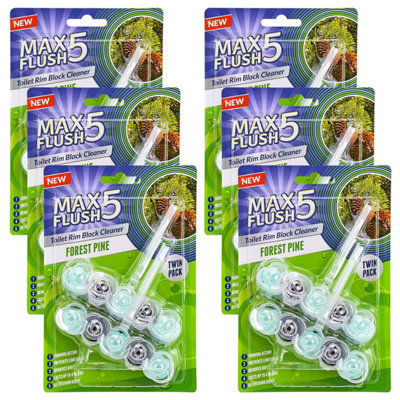 Taylor & Brown 6 Pack Forest Pine Toilet Rim Block Cleaner Anti LimescaleCleaning FoamDirt ProtectionFresh Scent