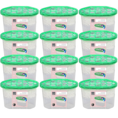 B&Q 12 Pack 500Ml Interior Dehumidifiers Moisture Absorber For Home, Kitchen, Wardrobe, Bathroom, Office & More
