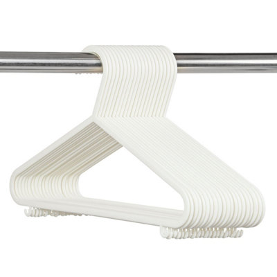 Taylor & Brown 40X White Plastic Kids Coat Hanger Durable Baby & Child Clothes Hangers For Hanging & Storage from B&Q