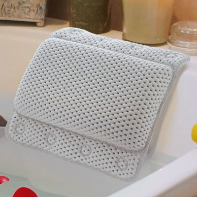 Taylor & Brown Bathtub PillowSoftNon-Slip Cushioned Headrest With 8 Suction CupsWaterproof For Luxury Home Spa Relaxation from B&Q