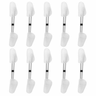 Taylor & Brown 10 Pairs Plastic Shoe Trees  Maintain Shoe ShapeSpring Spiral DesignTransparent WhiteUnisex Use from B&Q