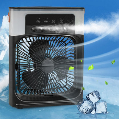 Taylor & Brown Portable Air ConditionerMini Air Cooler With 90 OscillationTimer3 Speeds5 Spray ModesNight Light (Black) from B&Q
