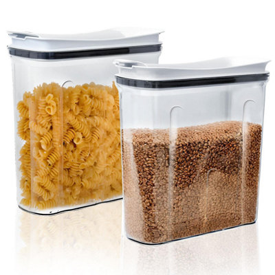 Taylor & Brown 4L Airtight Cereal Containers Set Of 2 Bpafree Food Storage For CerealFlourSugarRice & Pantry Organization from B&Q