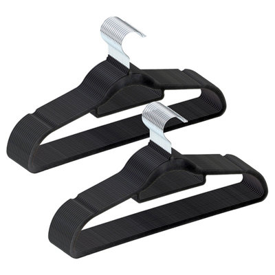 Taylor & Brown 30 Pack Velvet Black Non-Slip Ultra-Thin Clothes & Coat Hangers Space-Saving Adults Slimline Durable Flock Hangers from B&Q