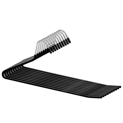 Taylor & Brown 10 Pack Non Slip Metal Trouser Hangers0.5Cm Slim Multi Slack Black Space-Saving Hangers For PantsJeanShorts from B&Q
