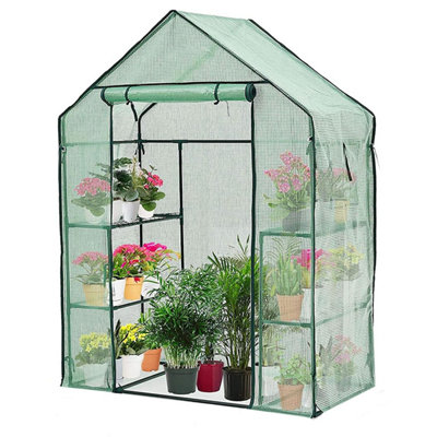 Taylor & Brown Compact Walkin Greenhouse With 4 ShelvesWeatherproof Pe CoverRollup DoorEasy Notool Assembly For Garden from B&Q
