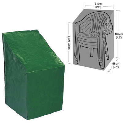 Taylor & Brown Stacking Chair Cover For Outdoor Garden Patio Chairs Waterproof Green Polyethylene 107X68X61Cm Durable from B&Q