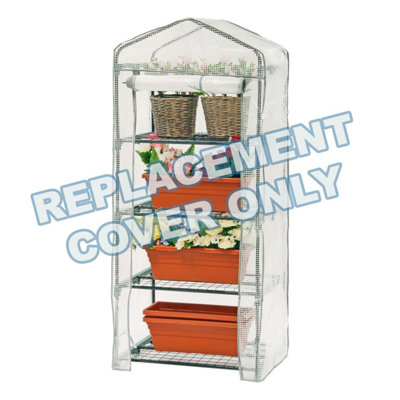 Taylor & Brown 4 Tier Greenhouse Cover Heavy Duty Replacement Spare Reinforced Growhouse White Pe Cover69X49X160Cm from B&Q
