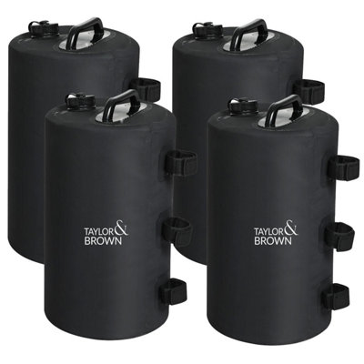 B&Q -  4 Pack Canopy Gazebo Water Weights10L Windproof Bags For Outdoor TentsGazebosSheltersblack