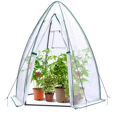 Taylor & Brown Portable Greenhouse Tent With Weatherproof Pe CoverWindow & Rollup Door For VegetablesFlowersHerbs from B&Q