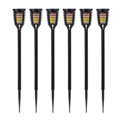 B&Q -  6 Pack Solar Pathway LightsMini Solar Powered Stake Lights For GardenPatioYardWalkway & Driveway