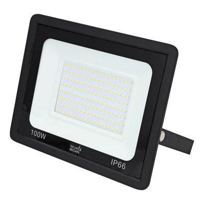 Taylor & Brown 100W Led FloodlightIp66 Waterproof Outdoor Security Light6500K Cool White For YardGarageGarden & More from B&Q