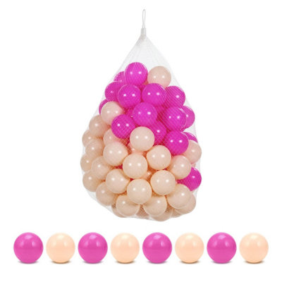 B&Q 100 Soft Plastic Mini Play Balls Nontoxic, Bpa & Phthalatefree, Crushproof For Ball Pits, Tents & Tunnels