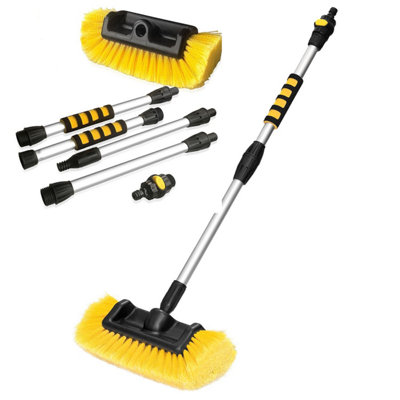 B&Q -  5Ft Water Fed Car Wash BrushSoft BristleLong Handle For CarsVansBoatsWindows & Caravans