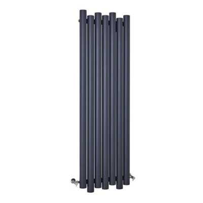 Homestylestore Anthracite Vertical Column Aluminium Designer Radiator 1800mm X 550mm from B&Q