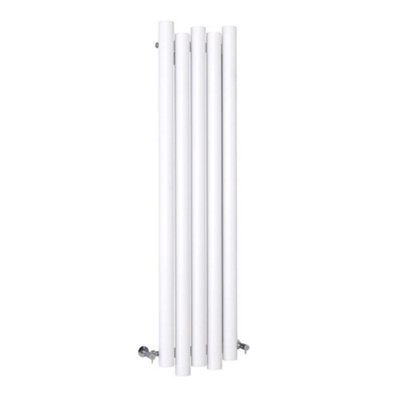 Homestylestore White Vertical Column Aluminium Designer Radiator 1600mm X 390mm from B&Q