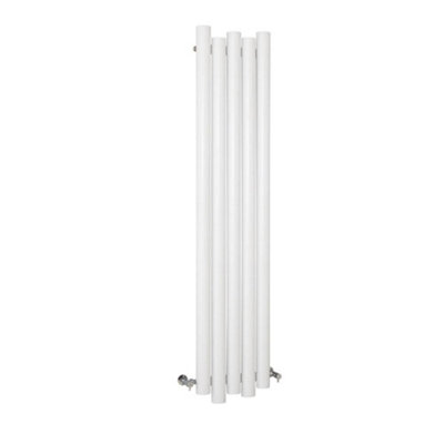 Homestylestore White Vertical Column Aluminium Designer Radiator 1800mm X 390mm from B&Q