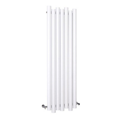 Homestylestore White Vertical Column Aluminium Designer Radiator 1800mm X 550mm from B&Q