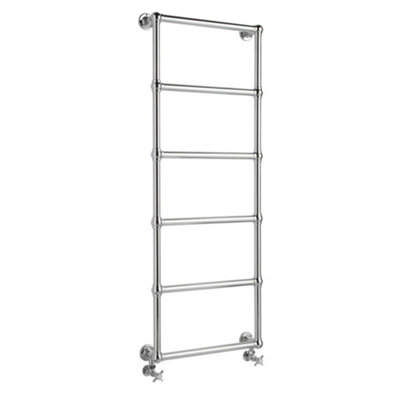 Homestylestore Chrome Ladder Style Heated Towel Rail Radiator 1550mm X 600mm from B&Q