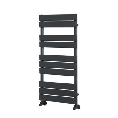 Homestylestore Anthracite Flat Panel Heated Towel Rail Radiator 975mm X 450mm from B&Q