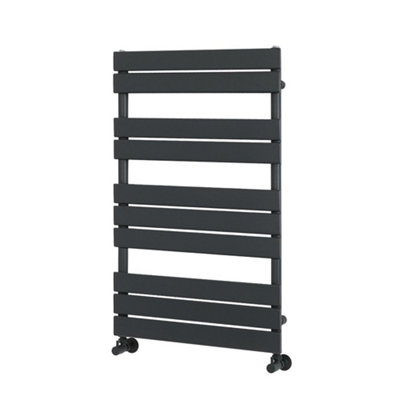 Homestylestore Anthracite Flat Panel Heated Towel Rail Radiator 975mm X 600mm from B&Q